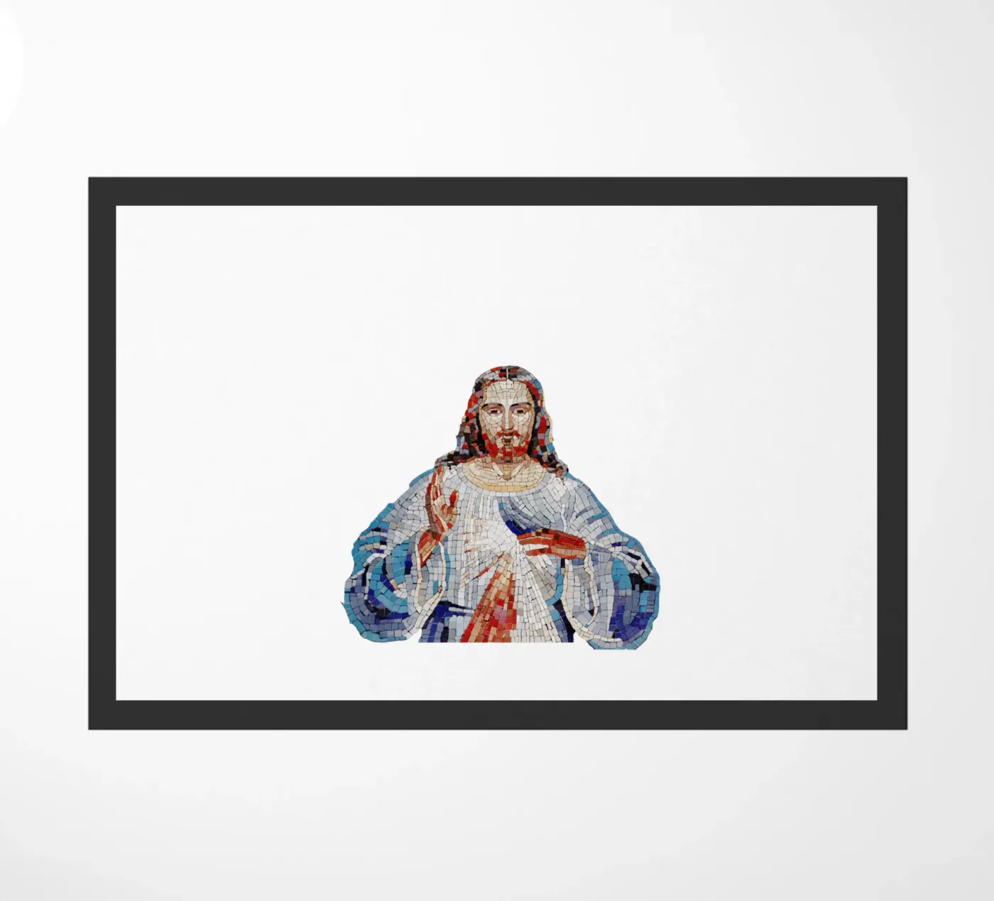 Jezus deurmat van fotokunst