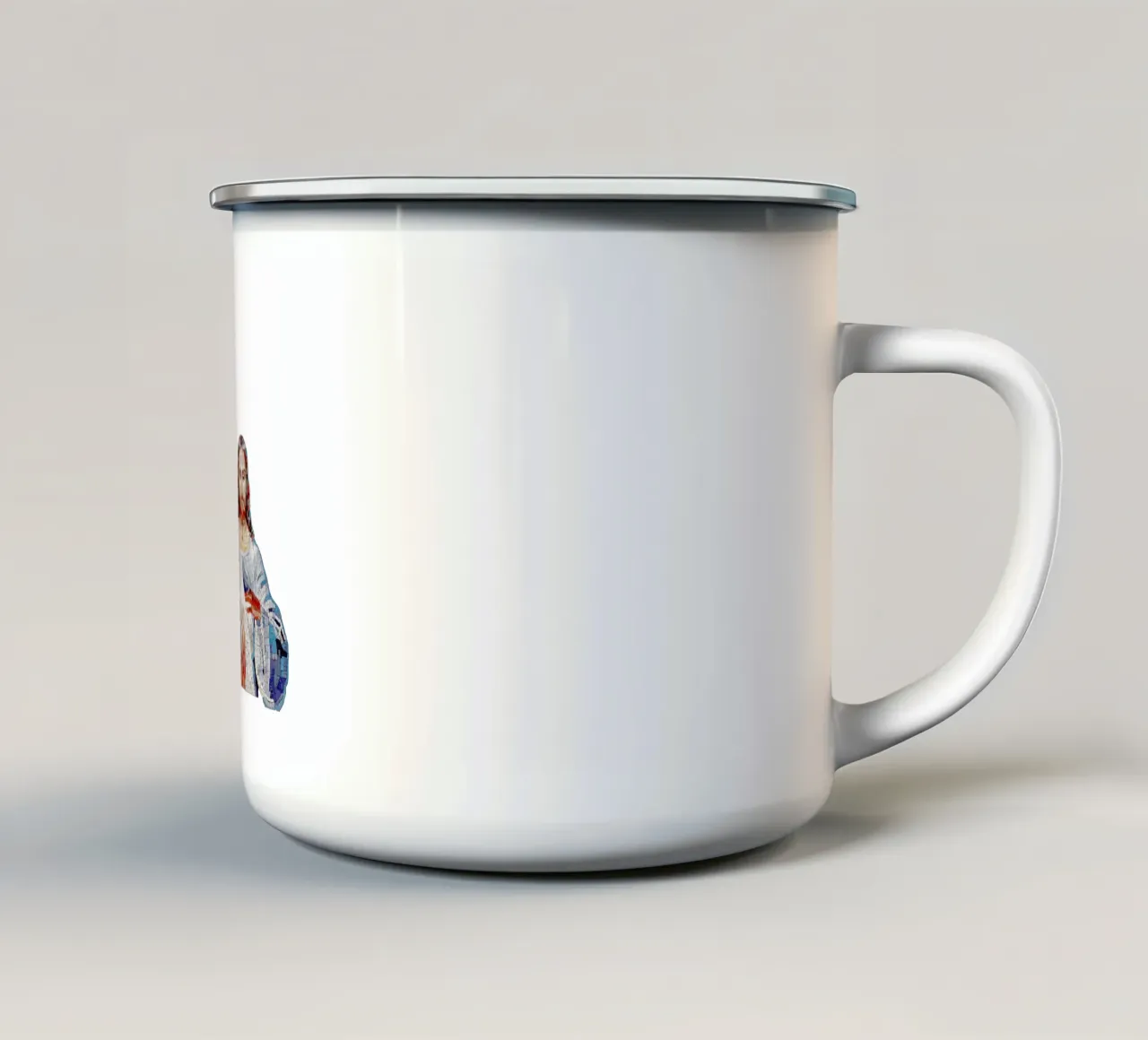 Gesù tazza in smalto da Simon Koy