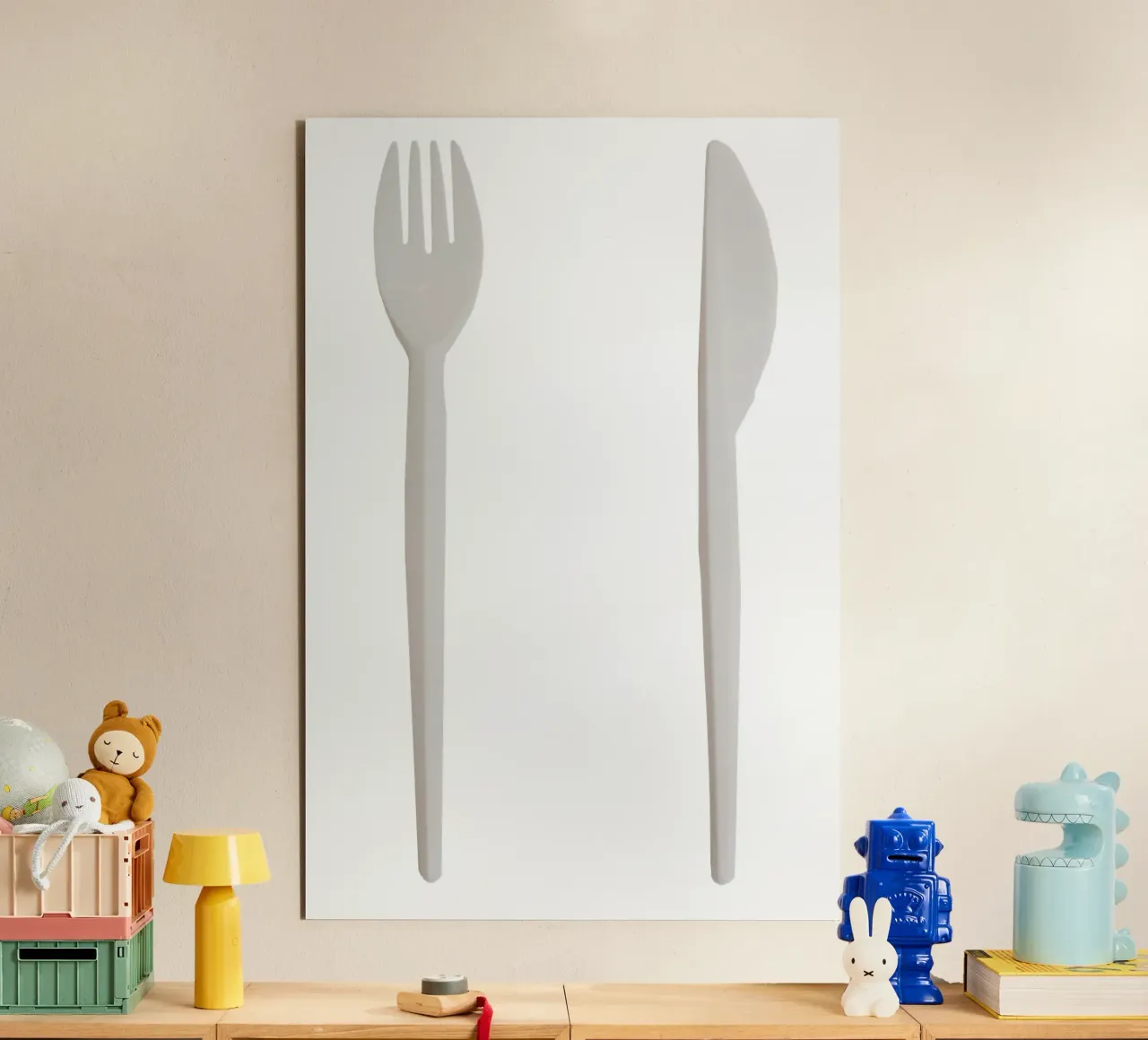 Design delle posate in plastica alluminio dibond da Simon Koy