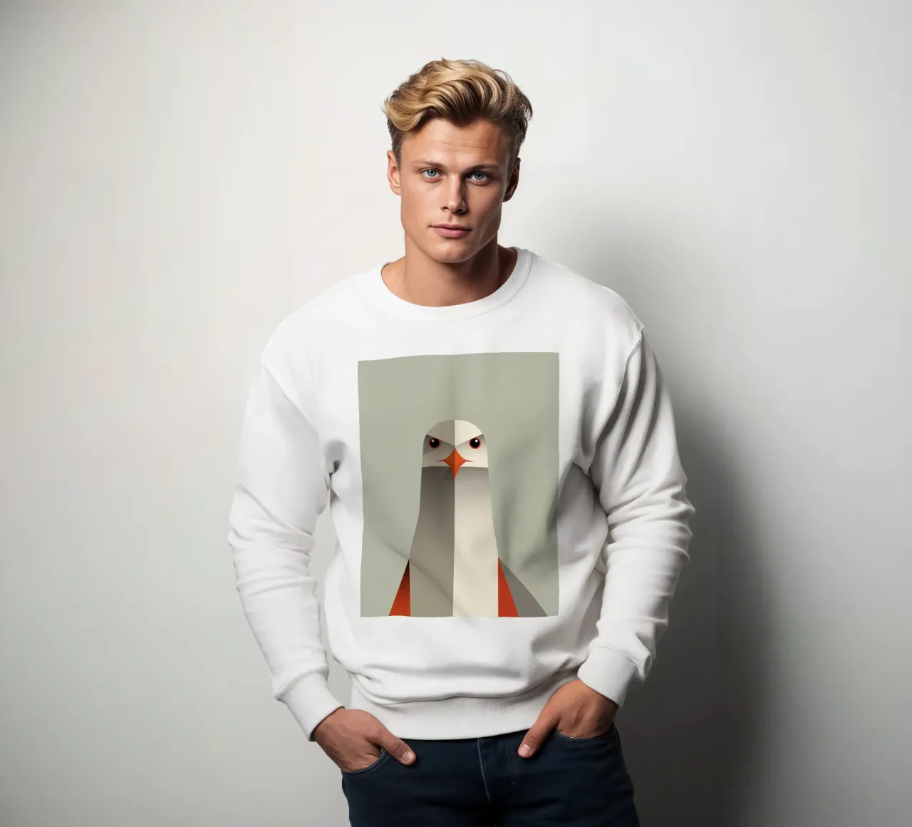 Minimalistischer Falke felpa da DARIA IVANOVNA