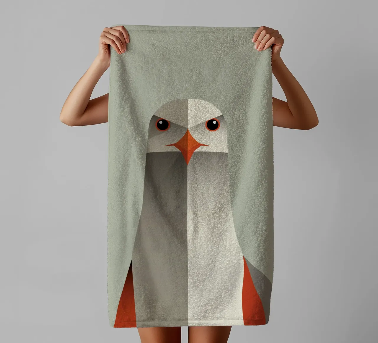 Minimalistischer Falke asciugamano da bagno da DARIA IVANOVNA