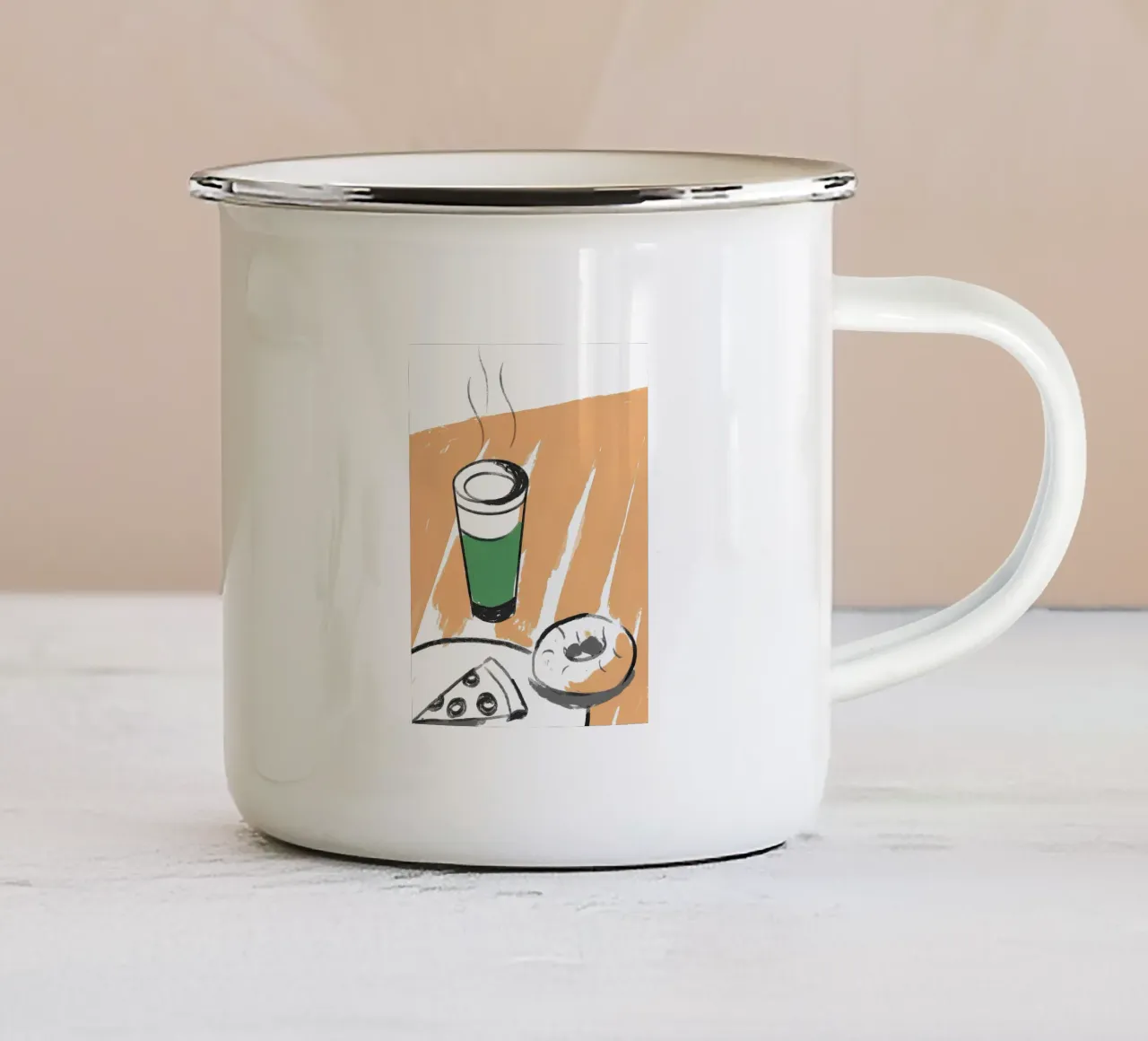 Bevande e ciambelle tazza in smalto da PREKETEWE
