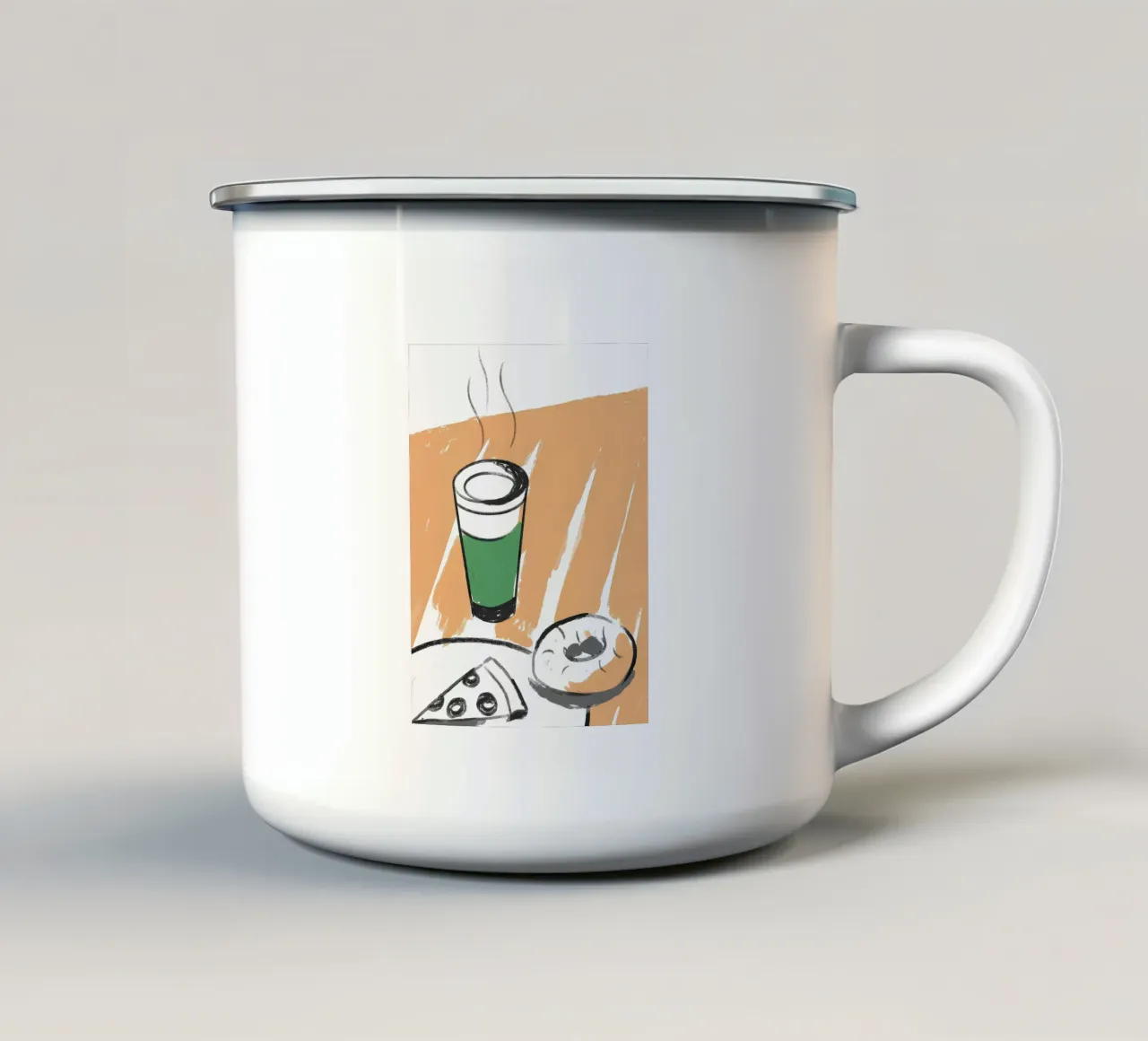 Bevande e ciambelle tazza in smalto da PREKETEWE