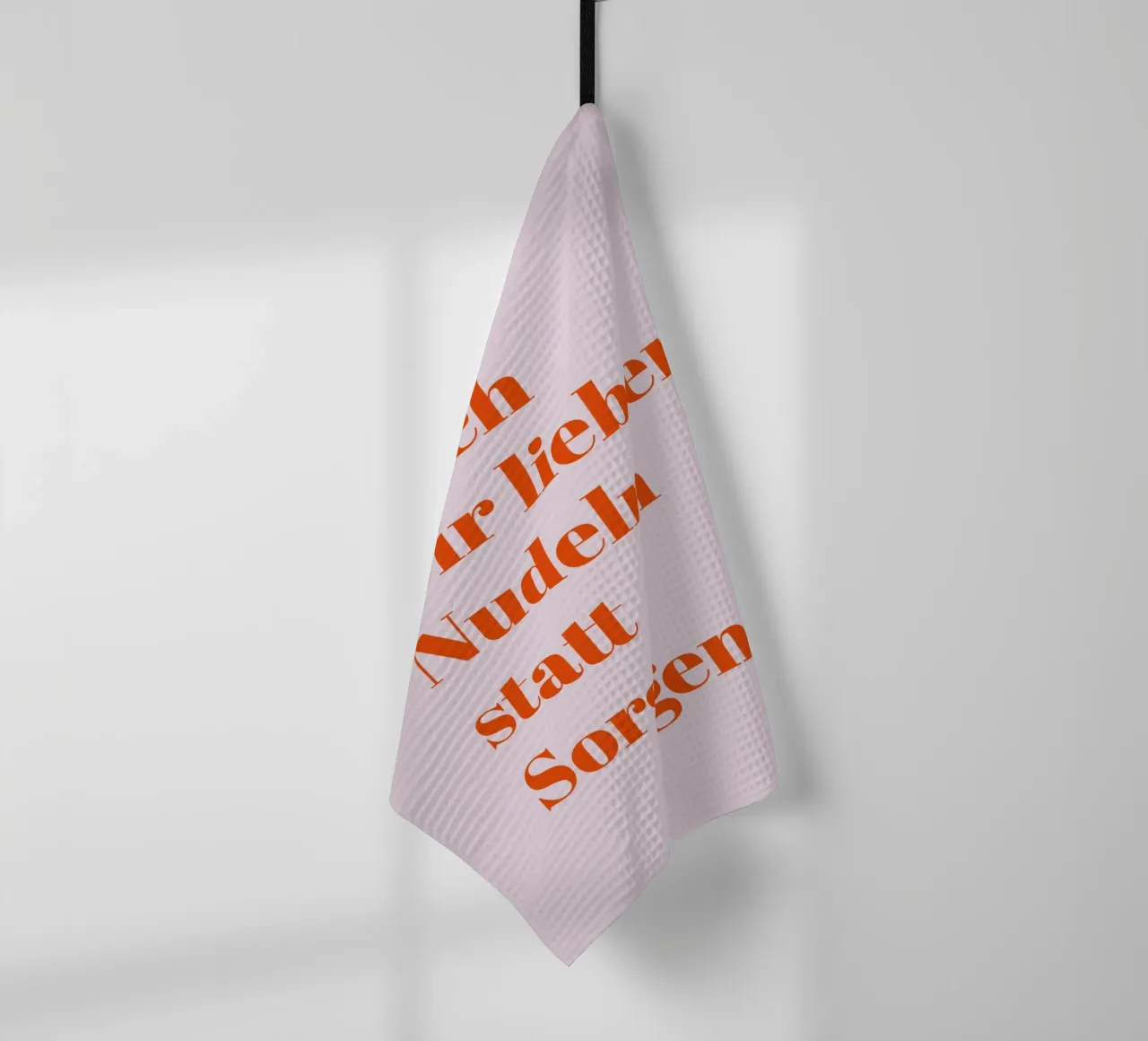 Make pasta instead of worrying tea towel by Typo Designs