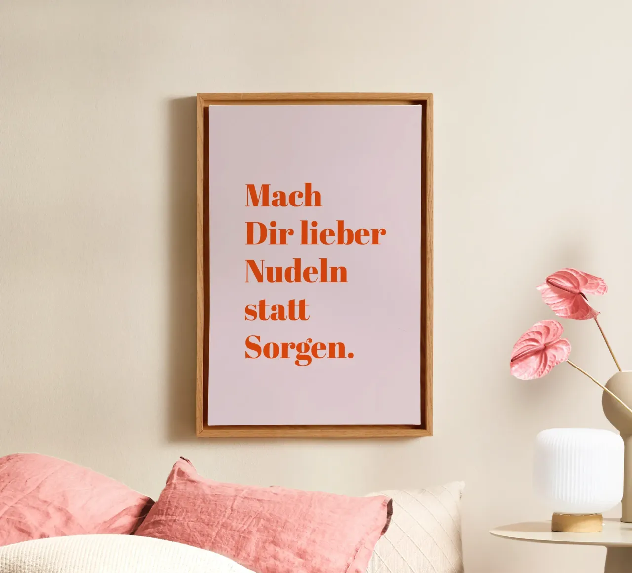 Make pasta instead of worrying canvas by Typo Designs