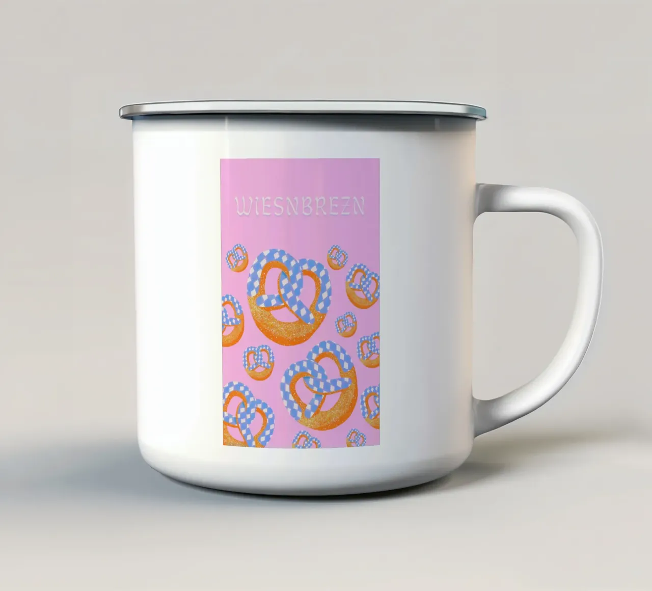 Wiesn Brezn, Rosa tazza in smalto da Carinaprint