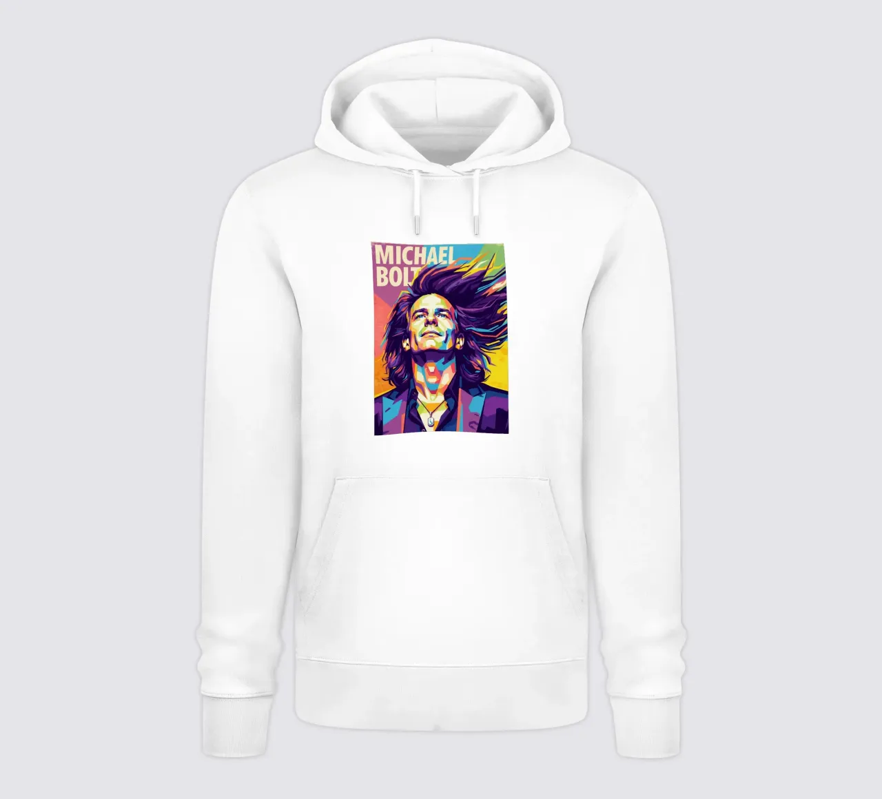 Ritratto pop art di Michael Bolton felpa con cappuccio da Hantamrata
