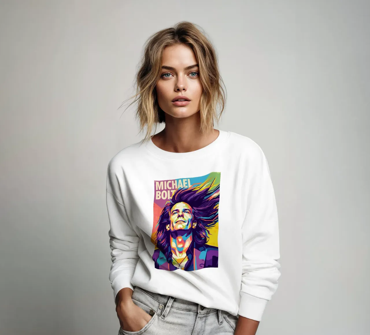 Ritratto pop art di Michael Bolton felpa da Hantamrata