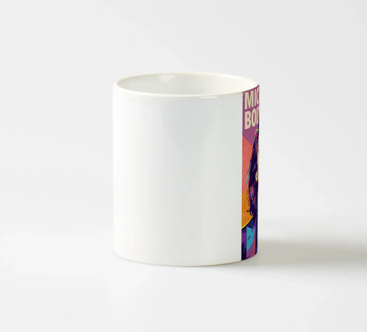 Ritratto pop art di Michael Bolton tazza in ceramica da Hantamrata