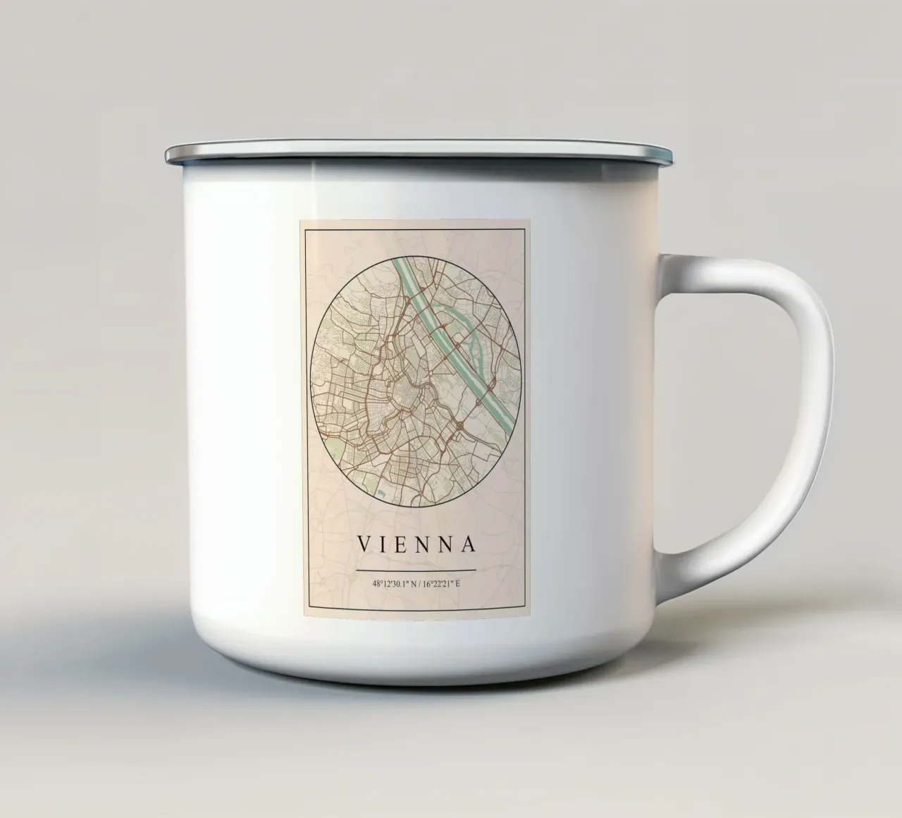 Vienna tazza in smalto da mesa