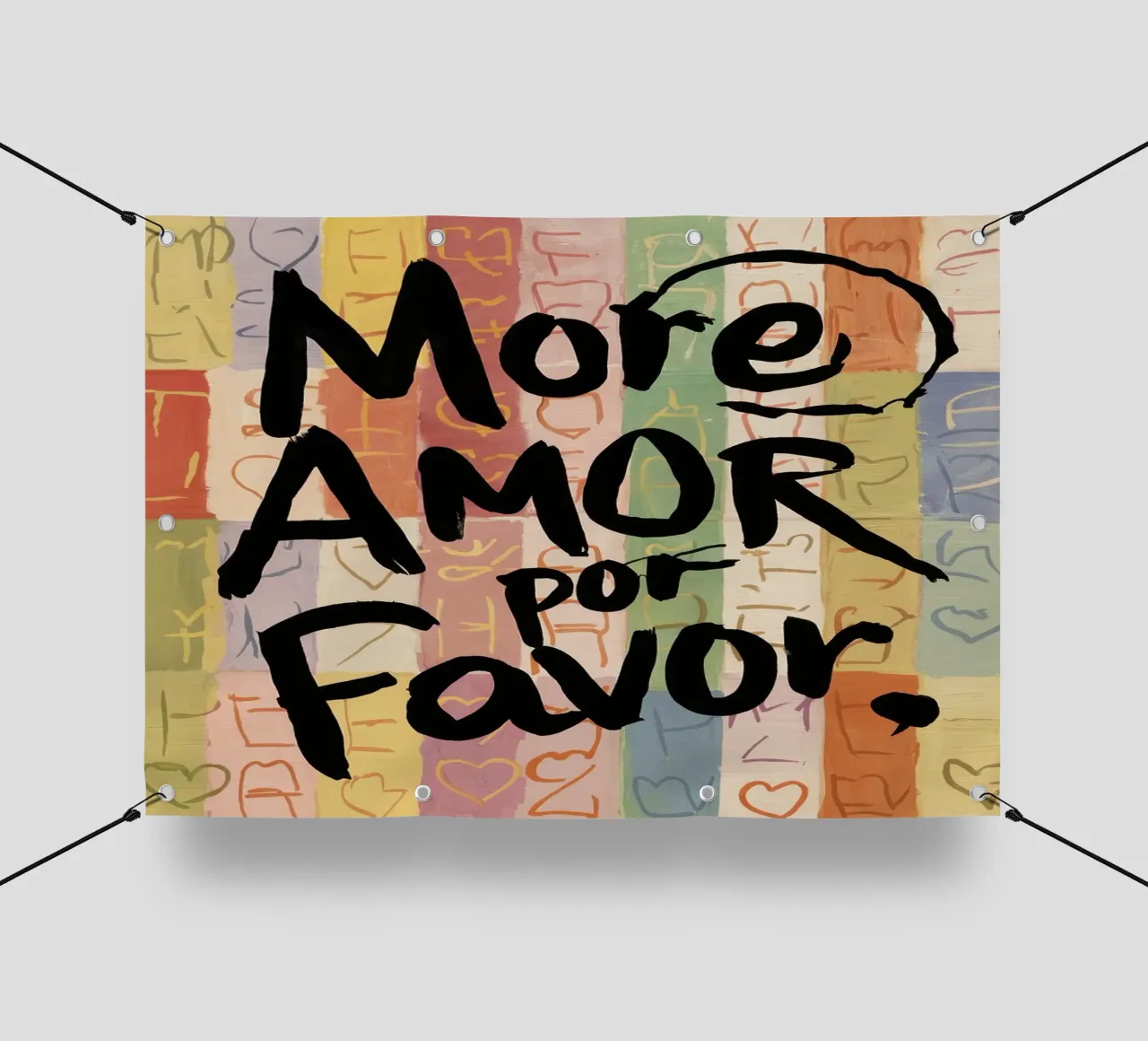 Più amore per favore amore telo in pvc da Charlotte Gagnon