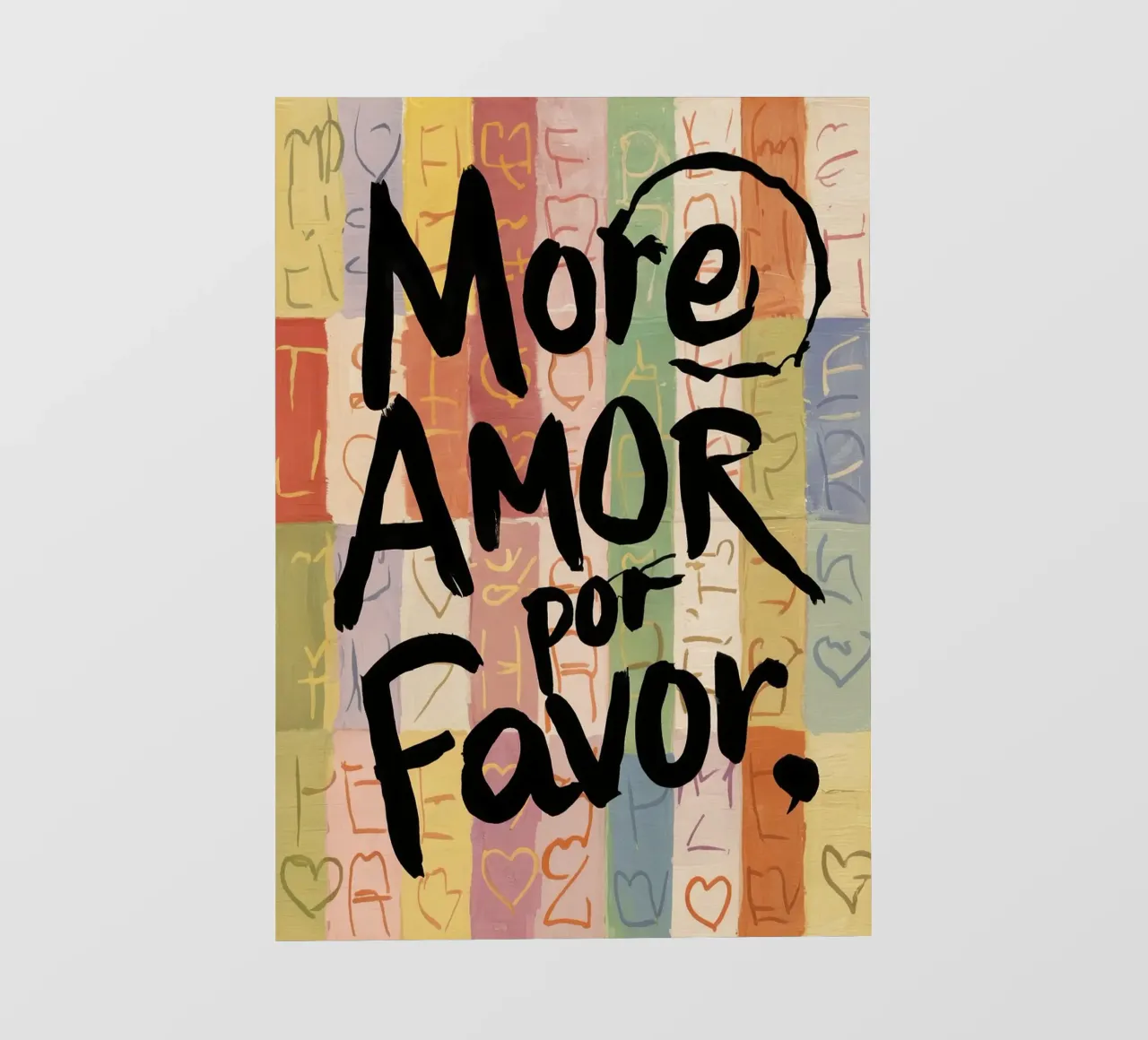 Più amore per favore amore telo in pvc da Charlotte Gagnon