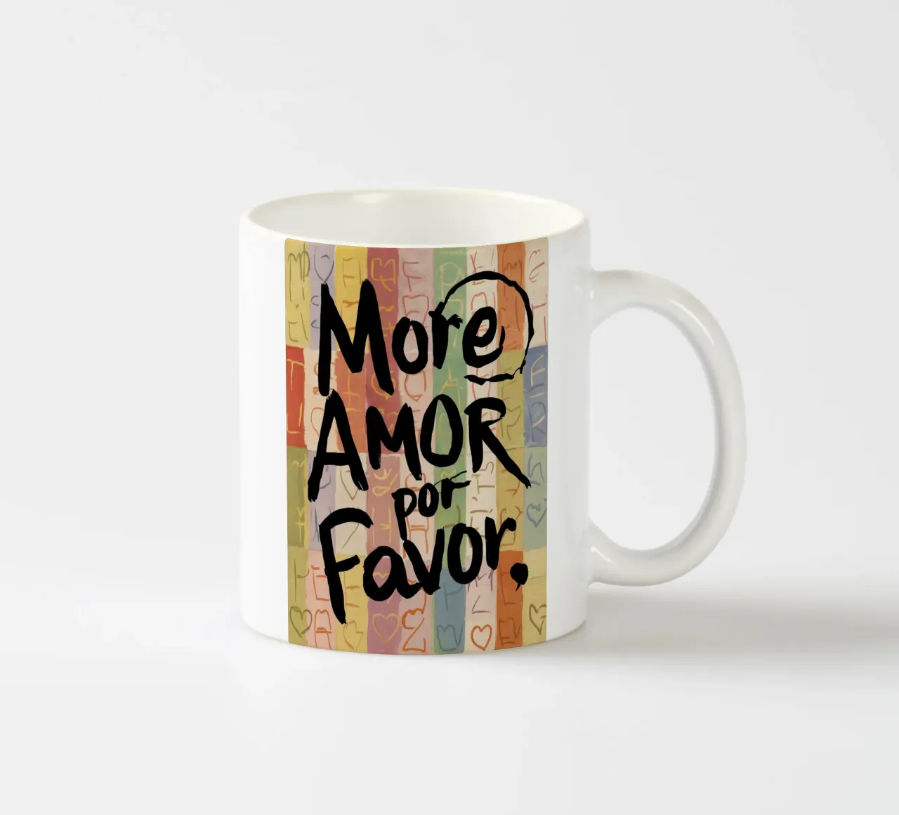 Più amore per favore amore tazza in ceramica da Charlotte Gagnon