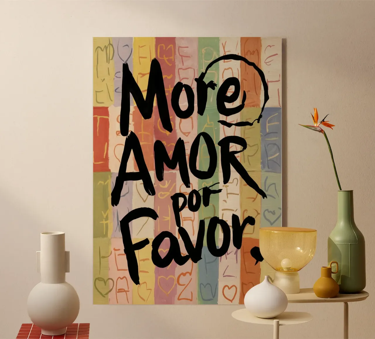 Più amore per favore amore plexiglass da Charlotte Gagnon