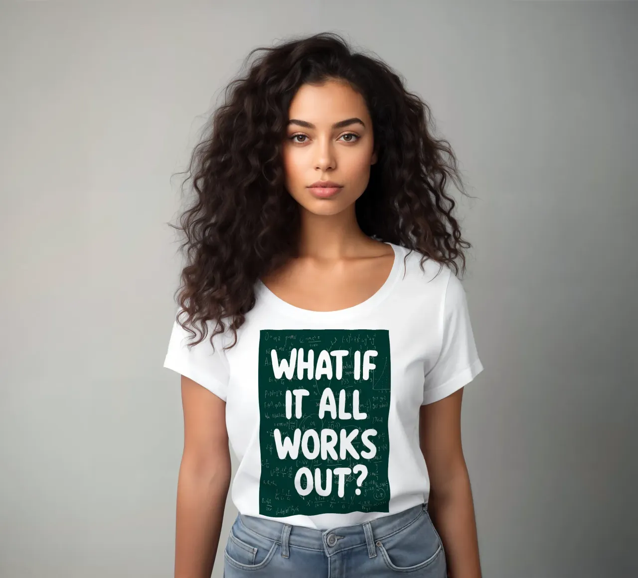 What If It All Works Out Problem Solver women's fitted t-shirt by Charlotte Gagnon