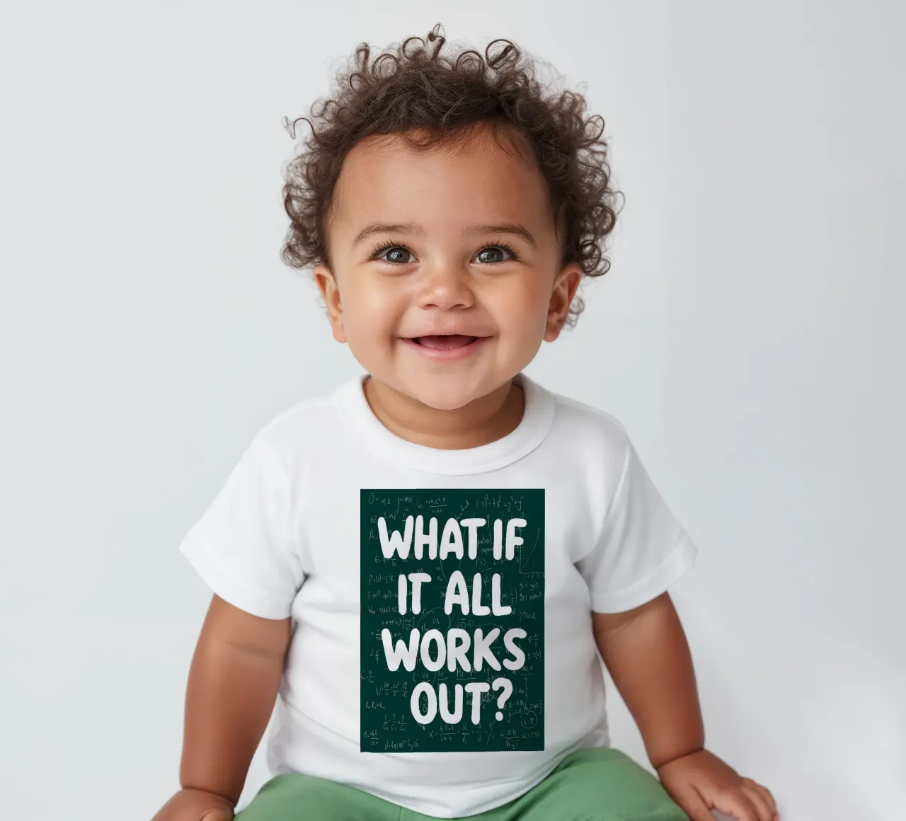 What If It All Works Out Problem Solver baby t-shirt by Charlotte Gagnon