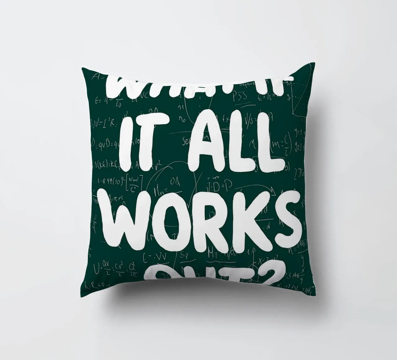 What If It All Works Out Problem Solver decorative cushion by Charlotte Gagnon