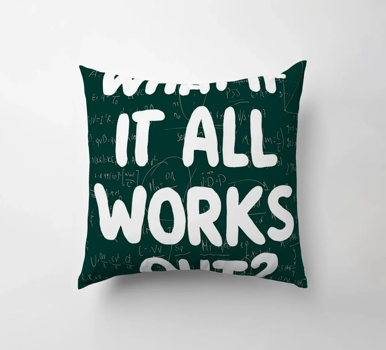 What If It All Works Out Problem Solver decorative cushion by Charlotte Gagnon