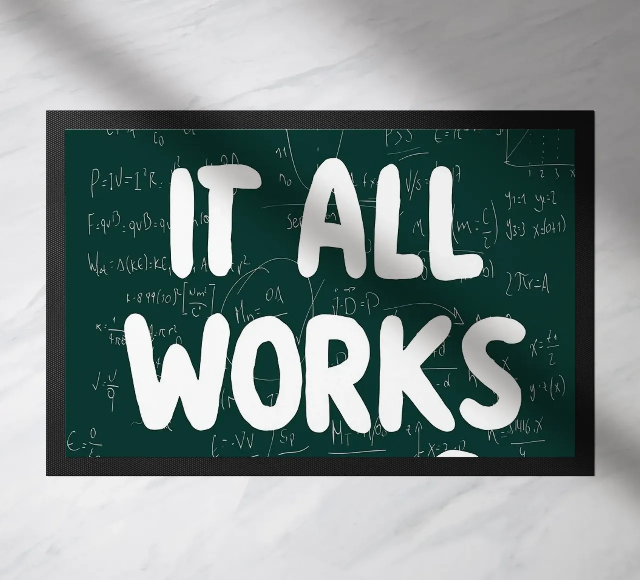 What If It All Works Out Problem Solver doormat by Charlotte Gagnon