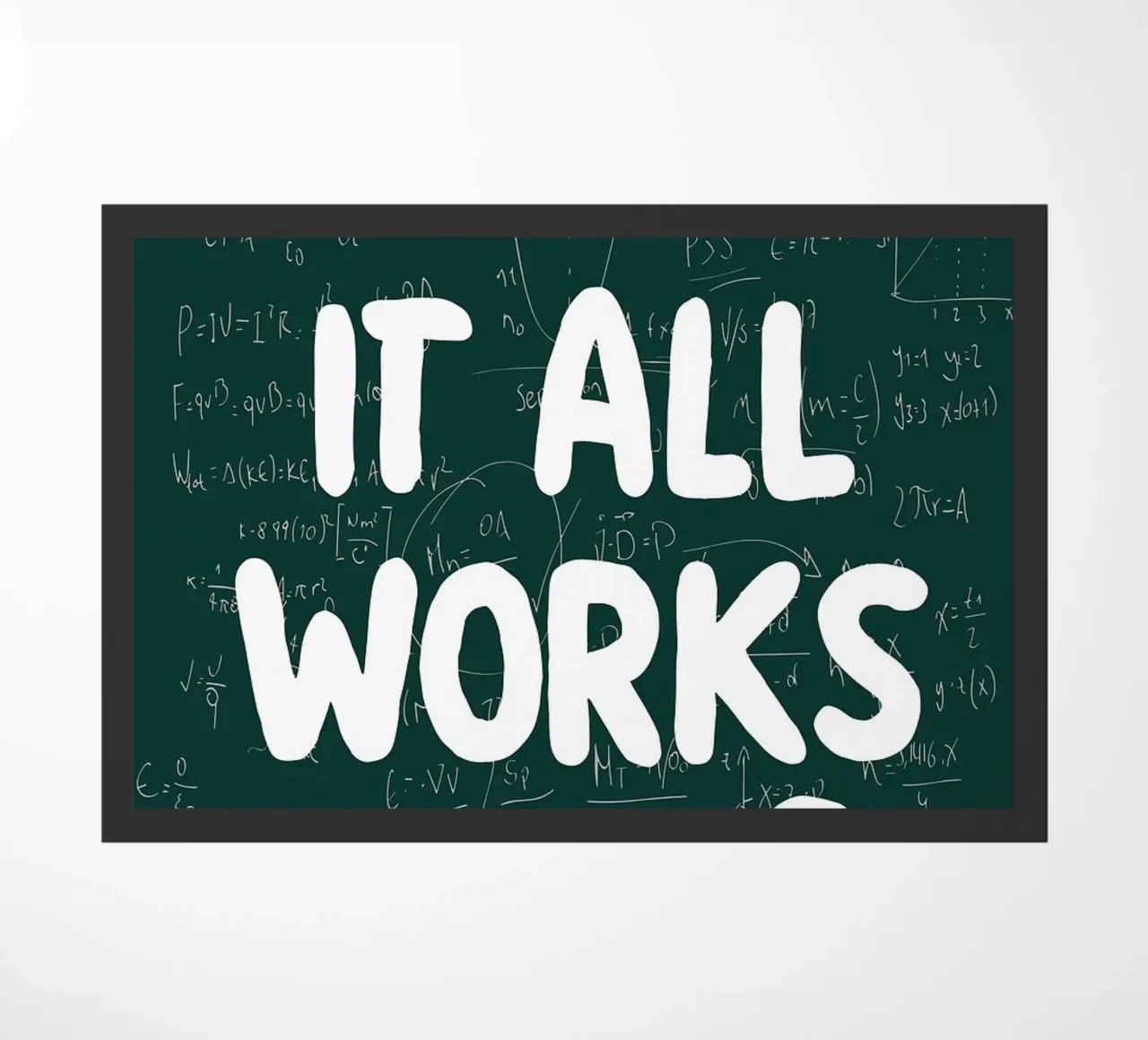 What If It All Works Out Problem Solver doormat by Charlotte Gagnon