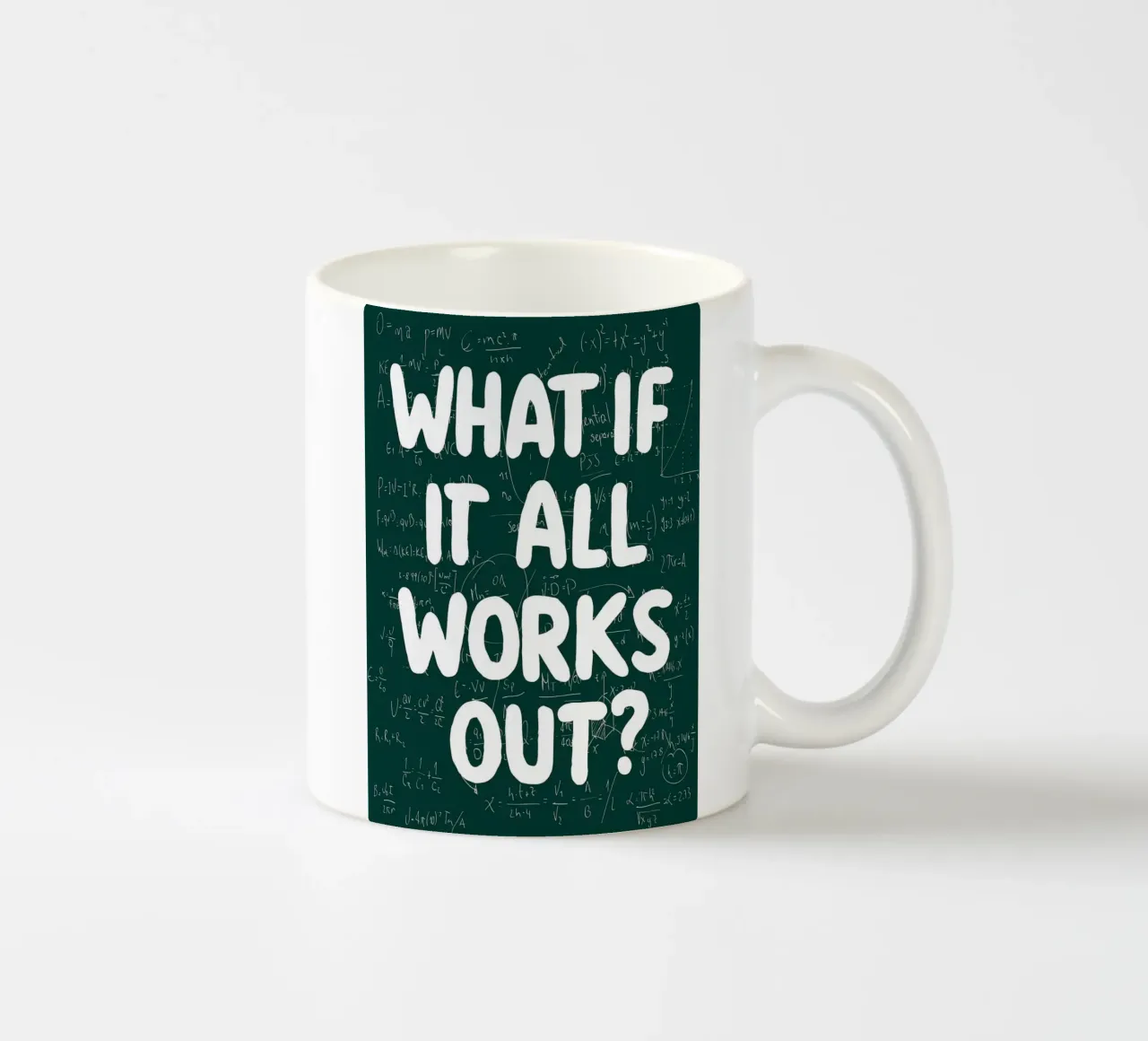 What If It All Works Out Problem Solver ceramic mug by Charlotte Gagnon
