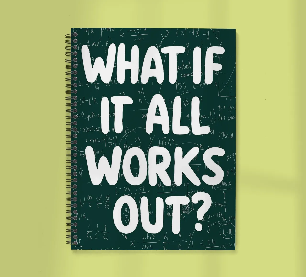 What If It All Works Out Problem Solver spiral notebook by Charlotte Gagnon