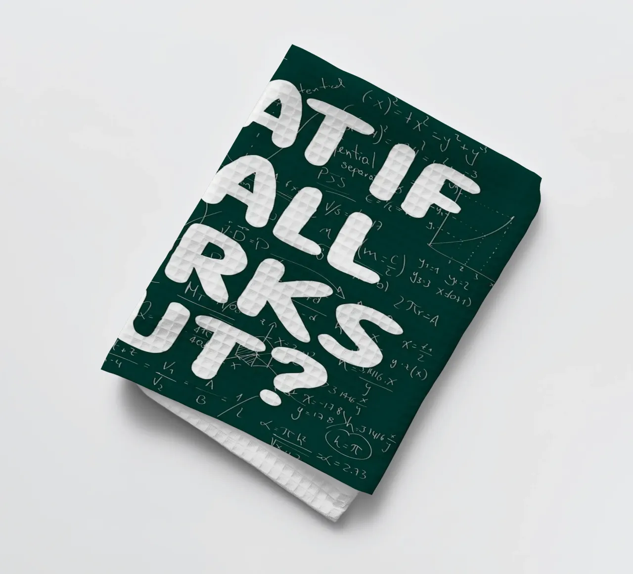 What If It All Works Out Problem Solver tea towel by Charlotte Gagnon