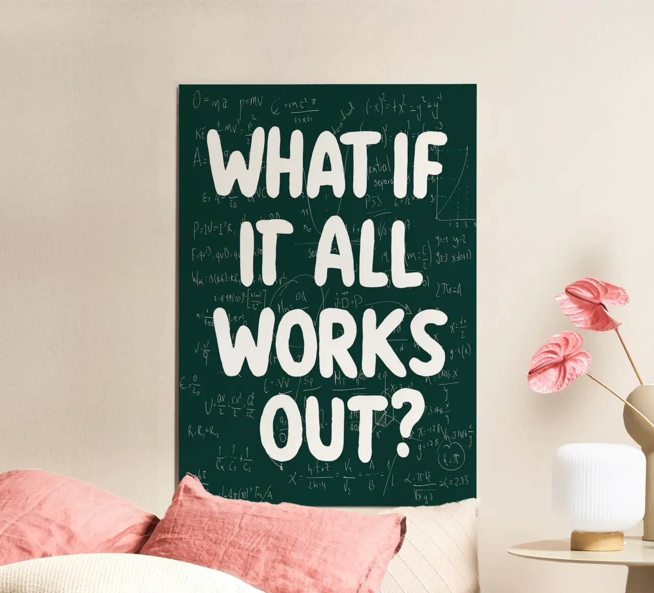 What If It All Works Out Problem Solver alu-dibond by Charlotte Gagnon