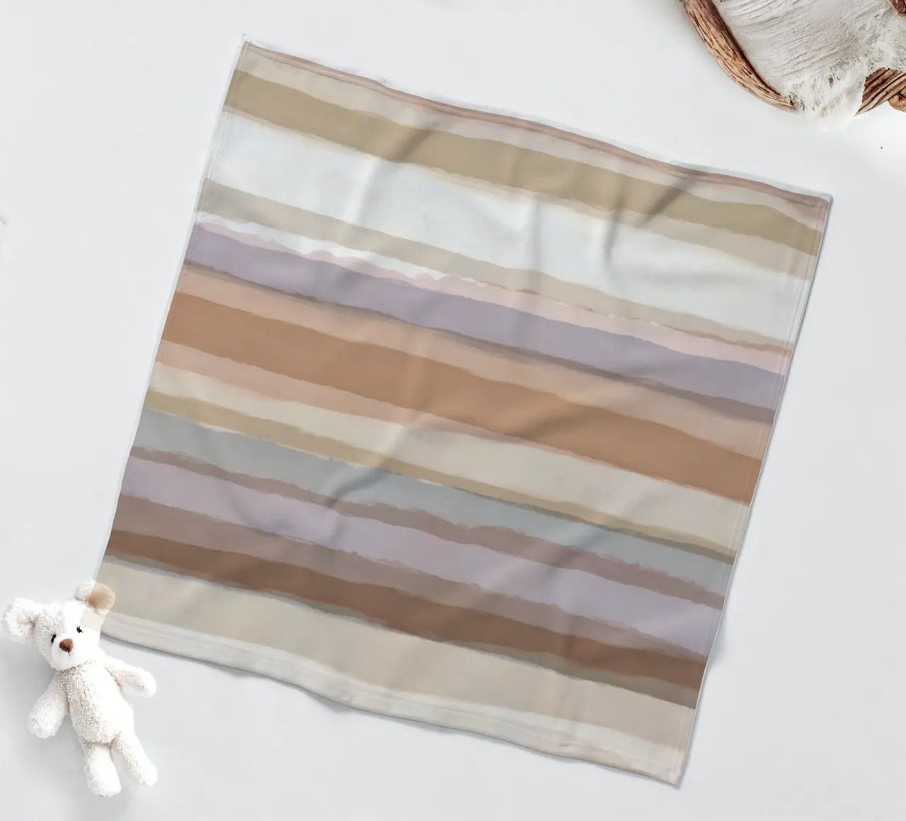 Strips 4A | Warm Neutral Pastels coperta in pile da sabidussi