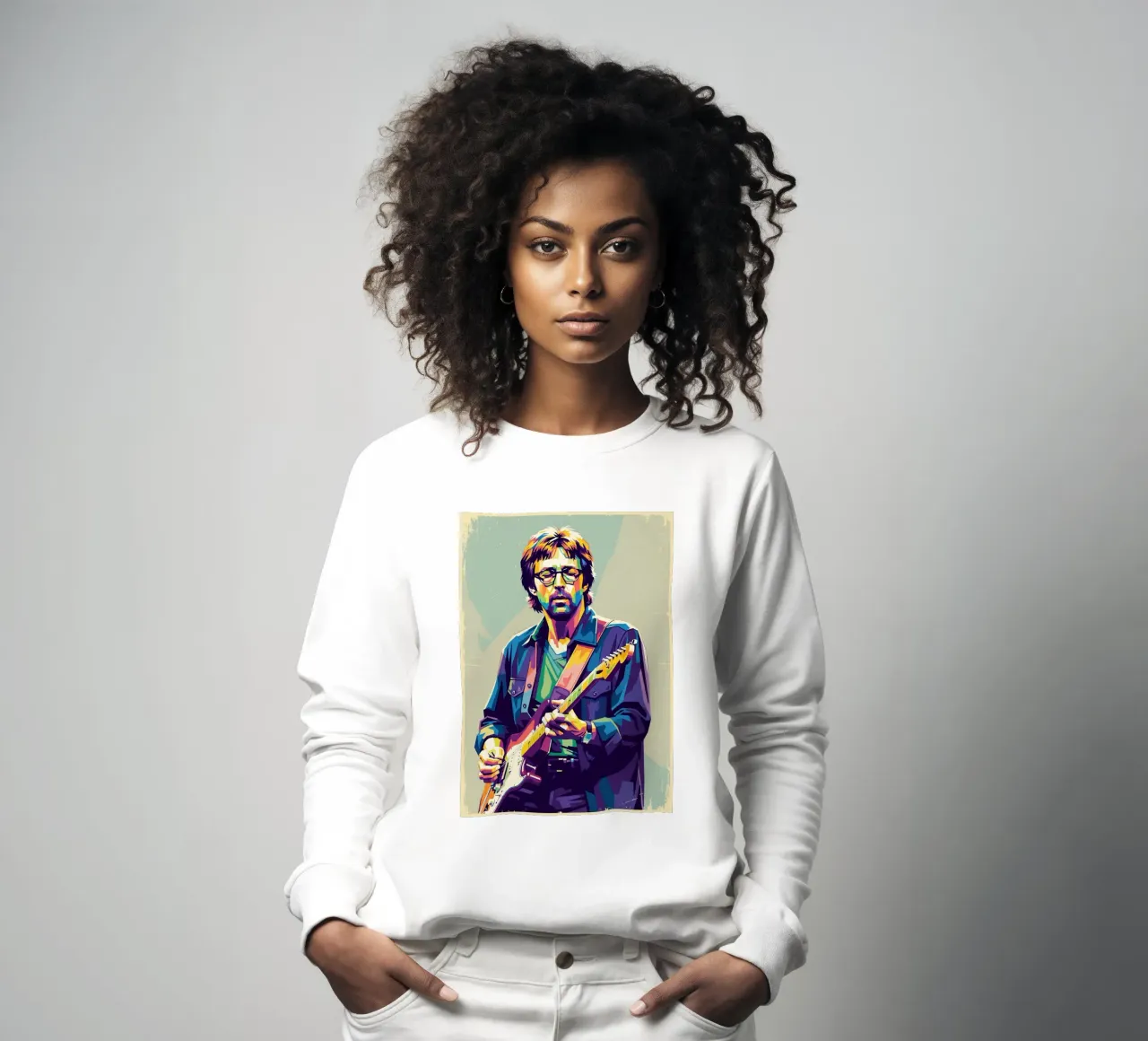 Erick Clapton pop art felpa da Hantamrata