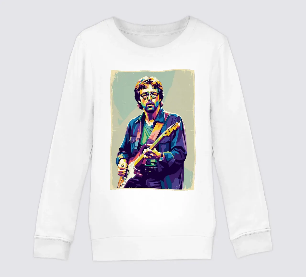 Erick Clapton pop art felpa bambino da Hantamrata