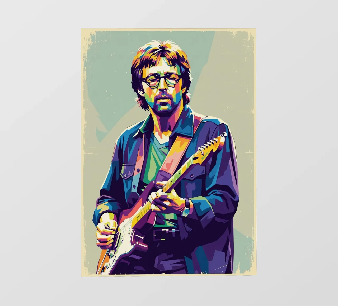 Erick Clapton pop art pellicola backlit da Hantamrata
