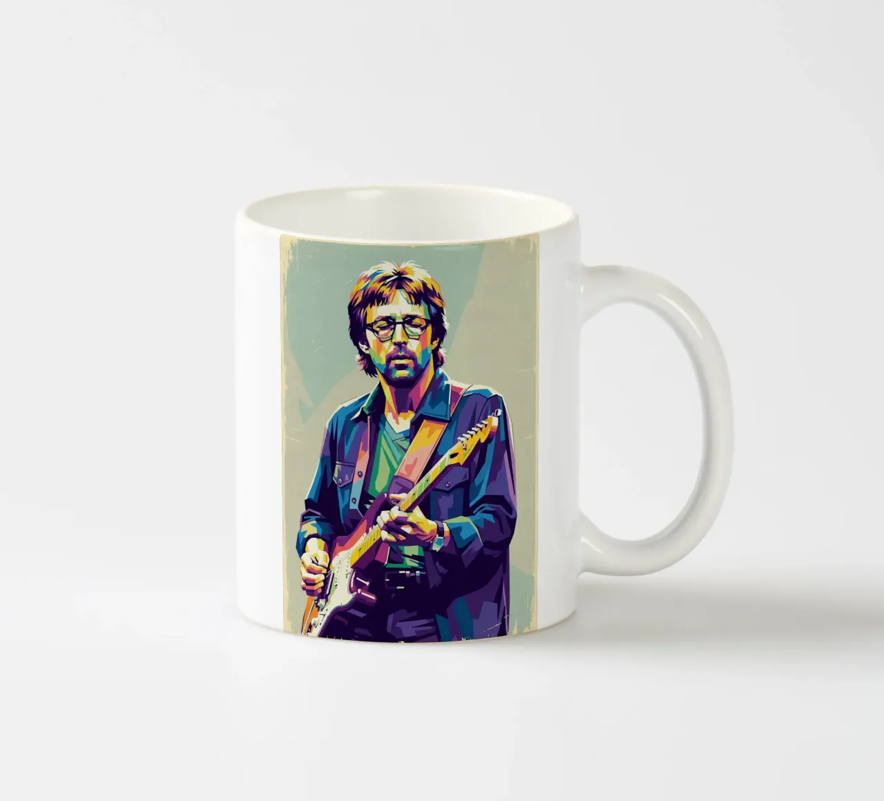 Erick Clapton pop art tazza in ceramica da Hantamrata