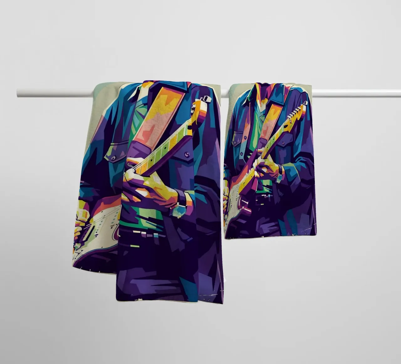 Erick Clapton pop art asciugamano da bagno da Hantamrata
