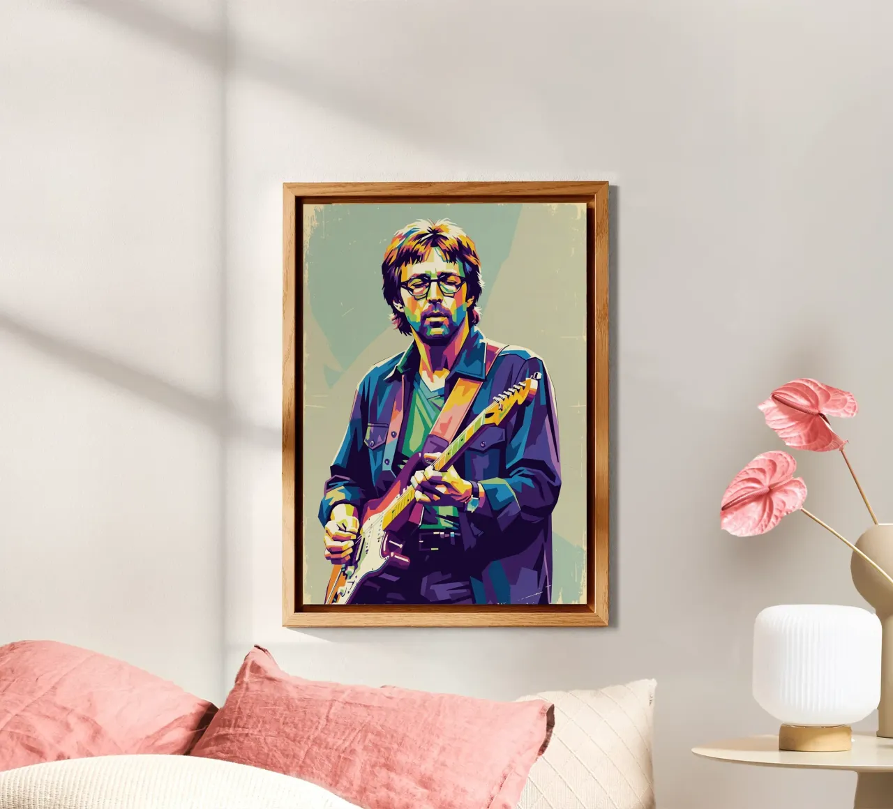 Erick Clapton pop art alluminio dibond da Hantamrata