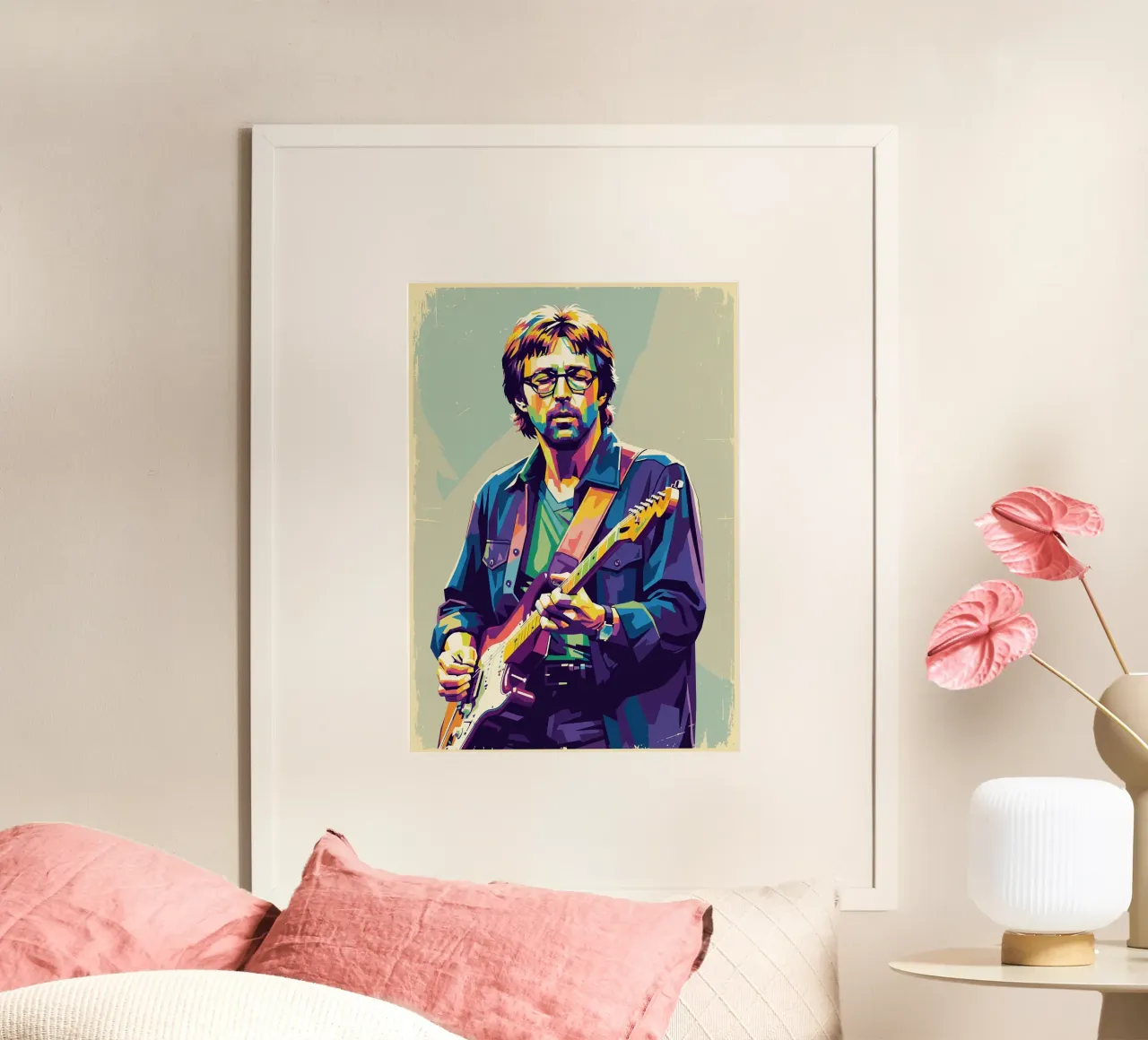 Erick Clapton pop art carta hahnemühle da Hantamrata