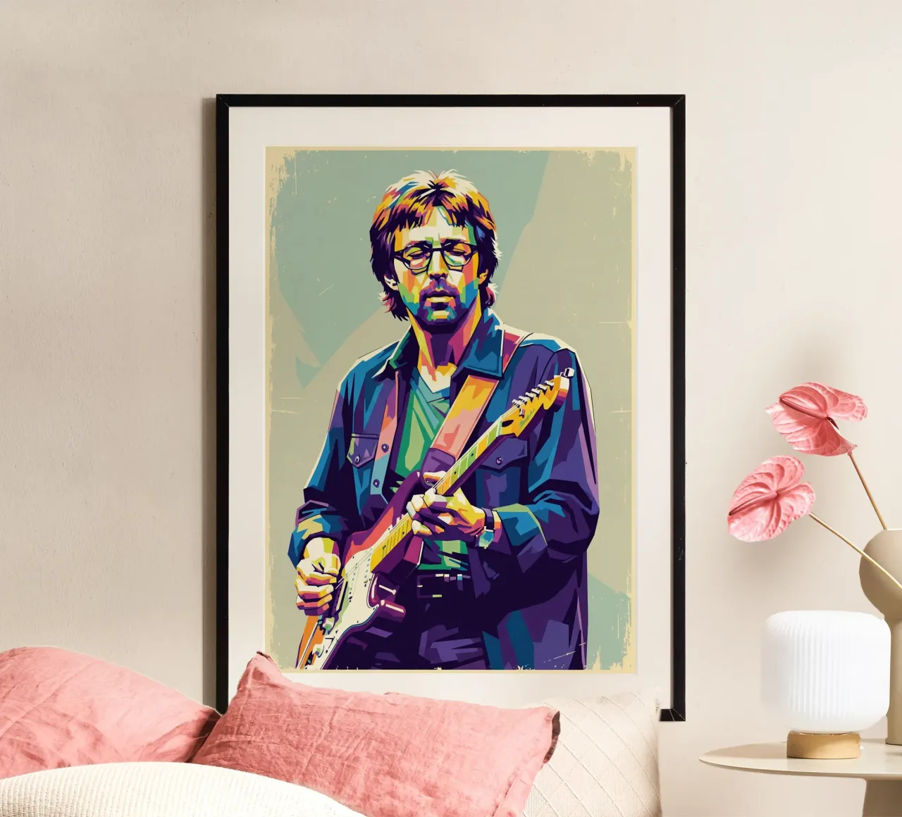Erick Clapton pop art carta hahnemühle da Hantamrata