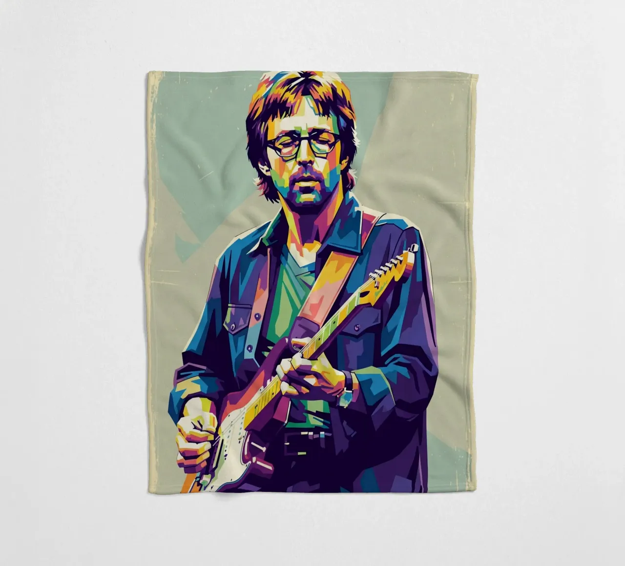 Erick Clapton pop art coperta in pile da Hantamrata