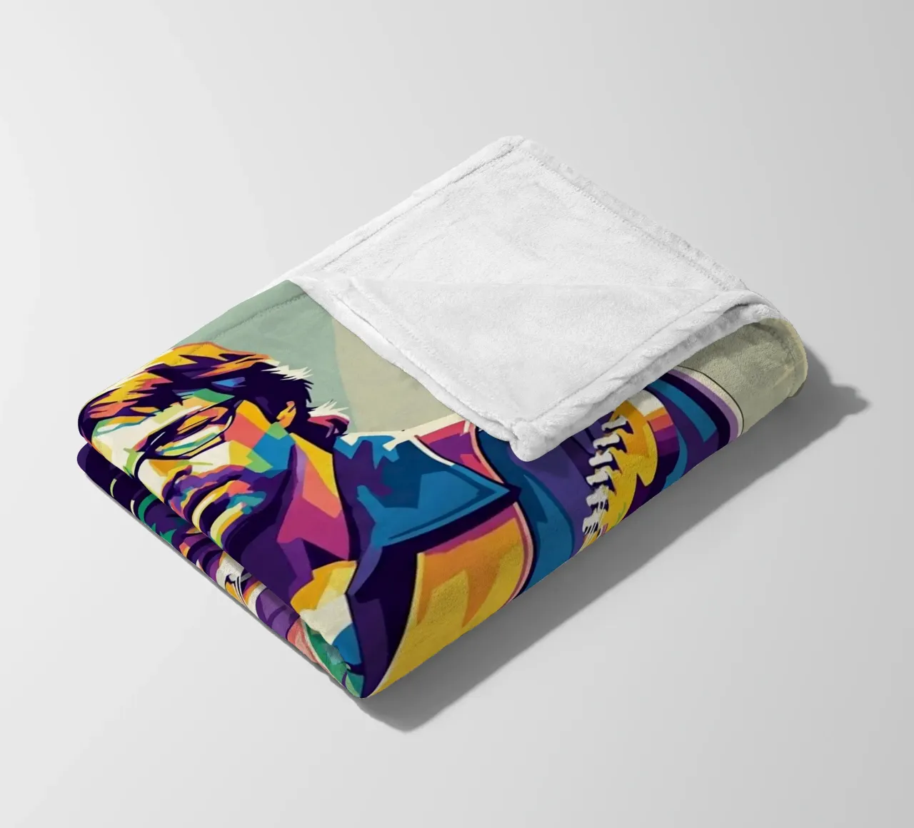 Erick Clapton pop art coperta in pile da Hantamrata