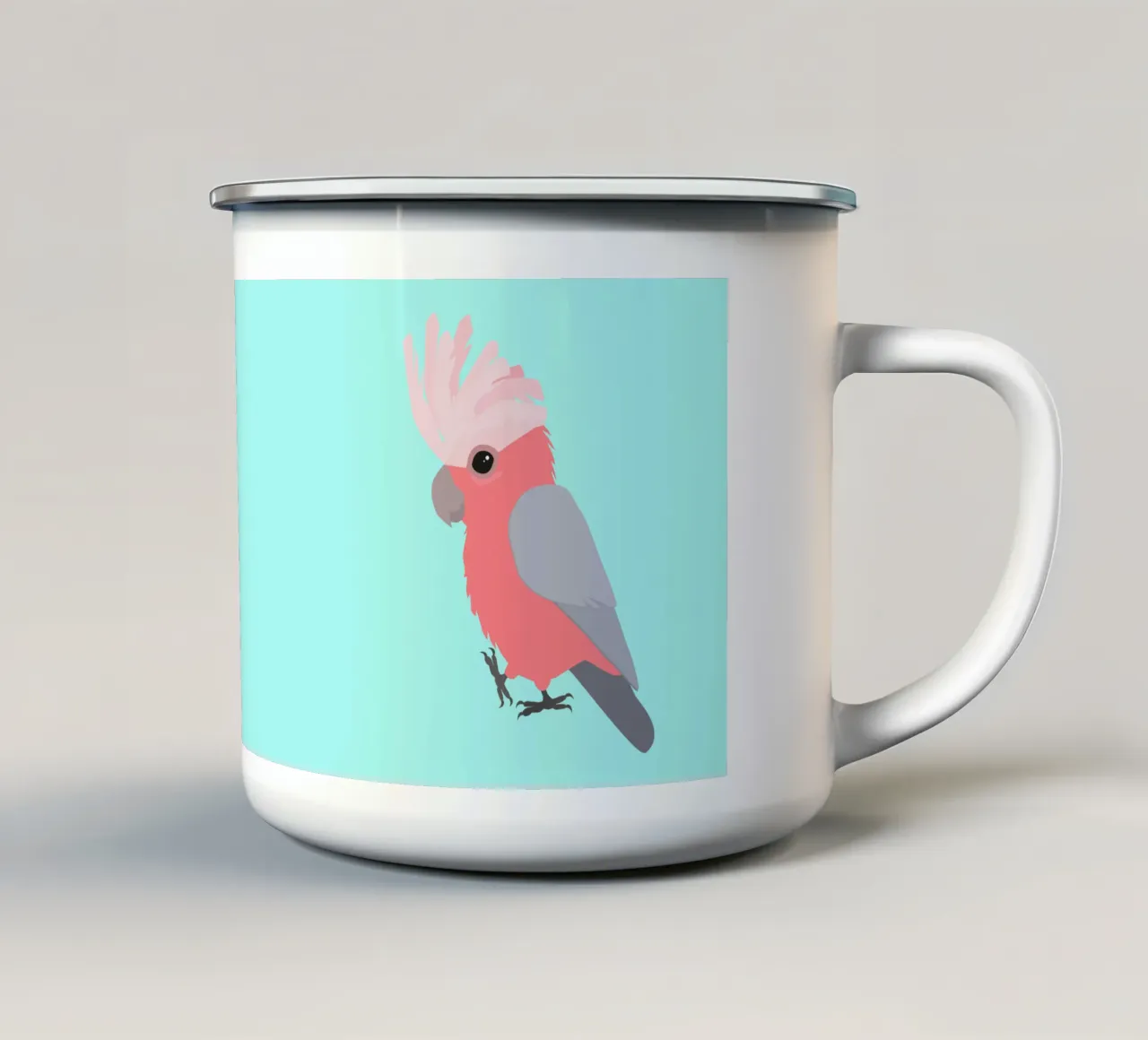 Cacatua Galah tazza in smalto da BwiseLizzy