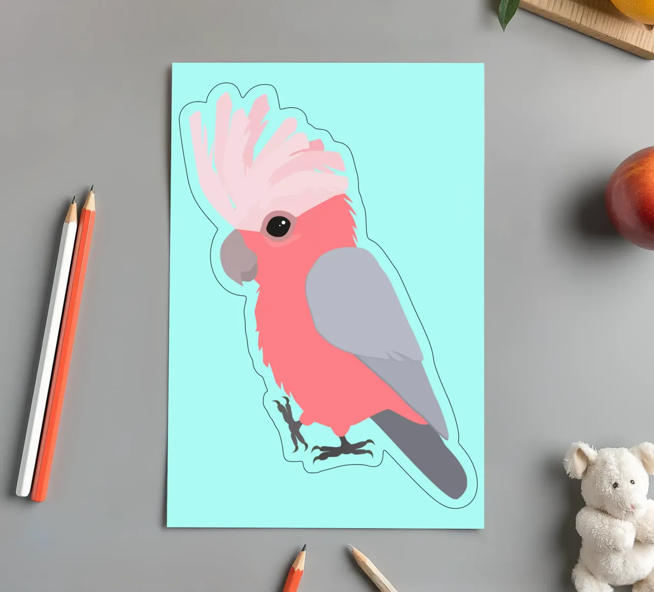 Galah cockatoo sticker sheet by BwiseLizzy