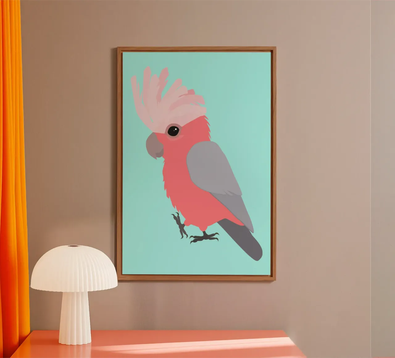 Cacatua Galah alluminio dibond da BwiseLizzy