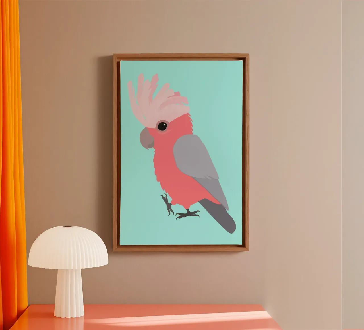 Galah cockatoo canvas by BwiseLizzy