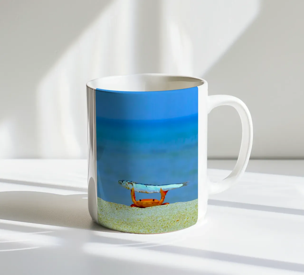 crab fish tazza in ceramica da ryan