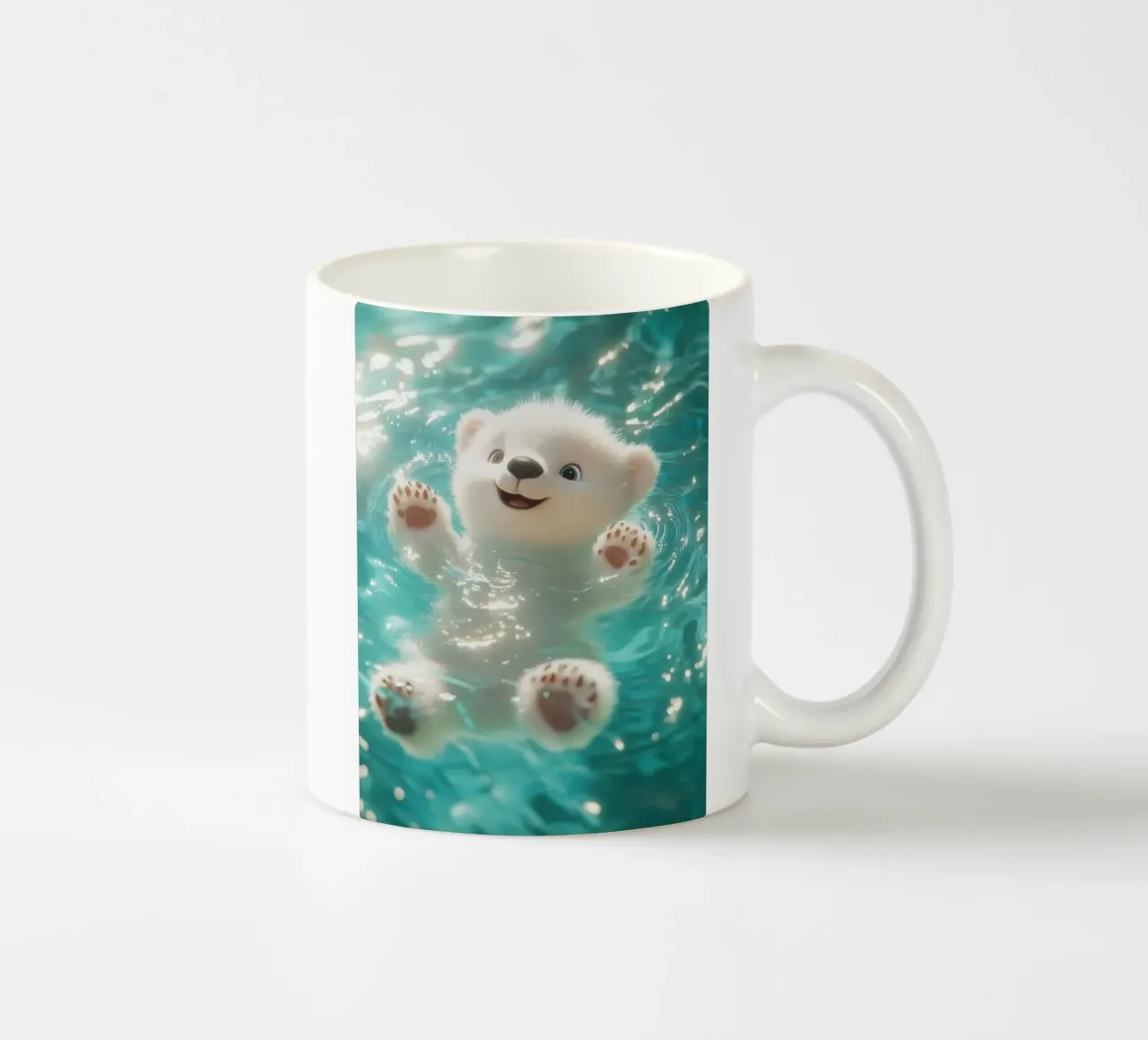 kitty in water tazza in ceramica da ryan