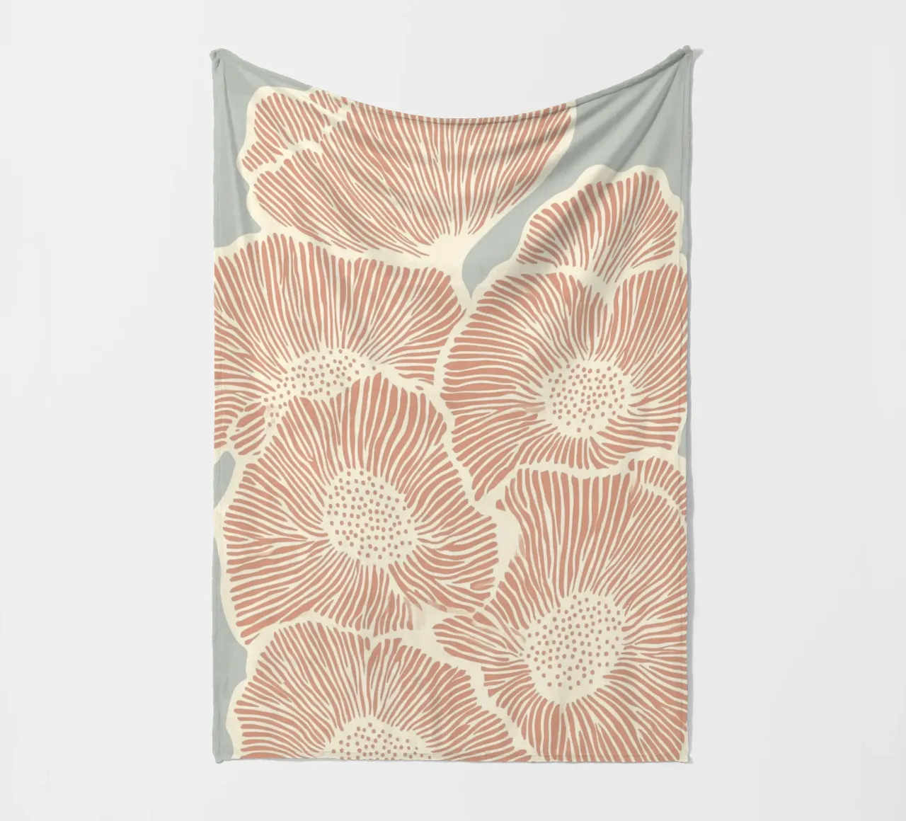 Fiori in linea coperta in pile da Carinaprint