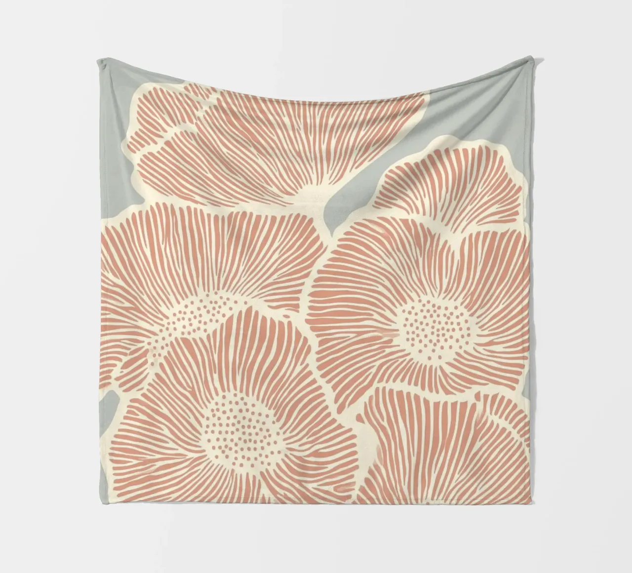 Fiori in linea coperta in pile da Carinaprint