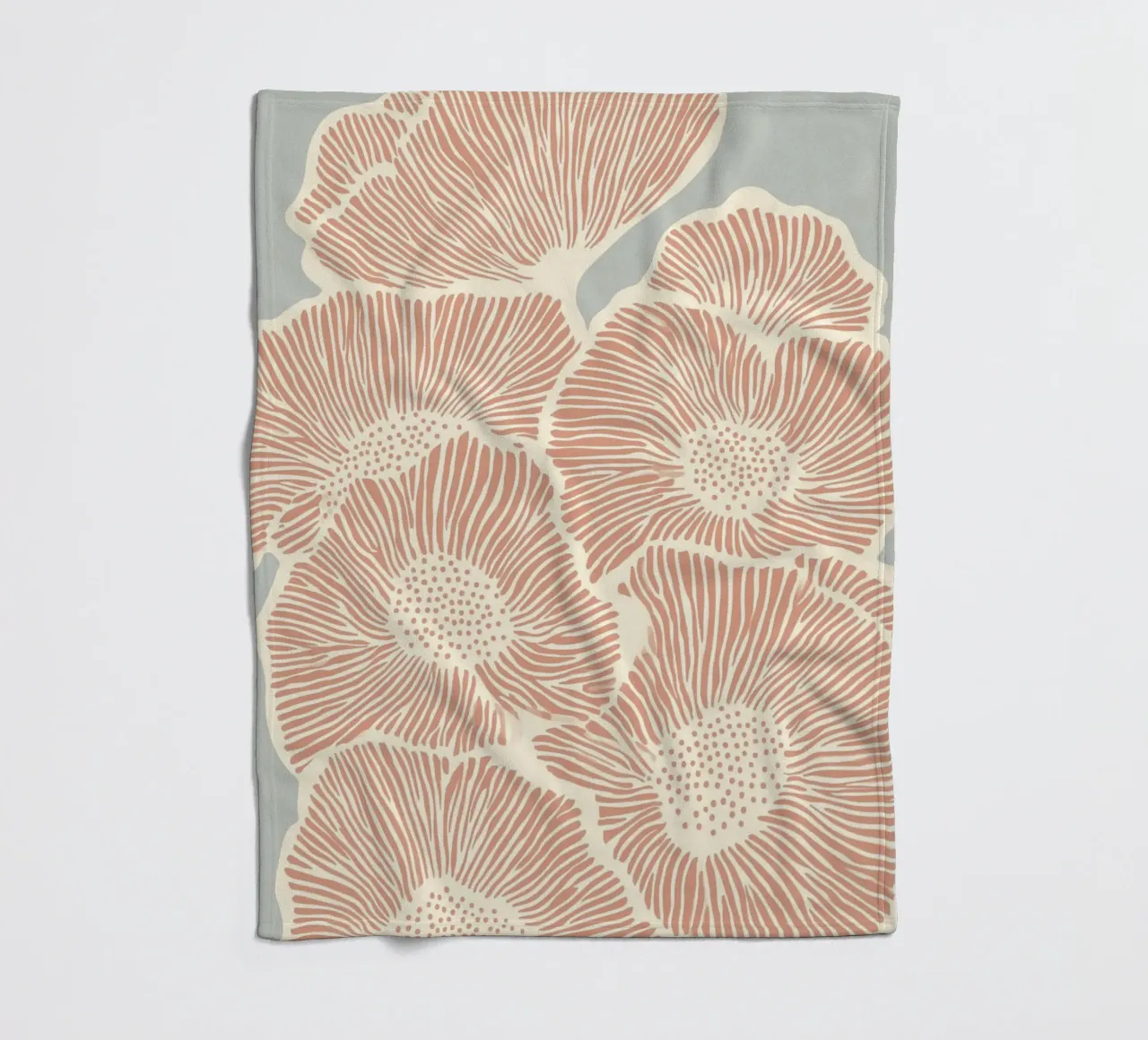 Fiori in linea coperta in pile da Carinaprint