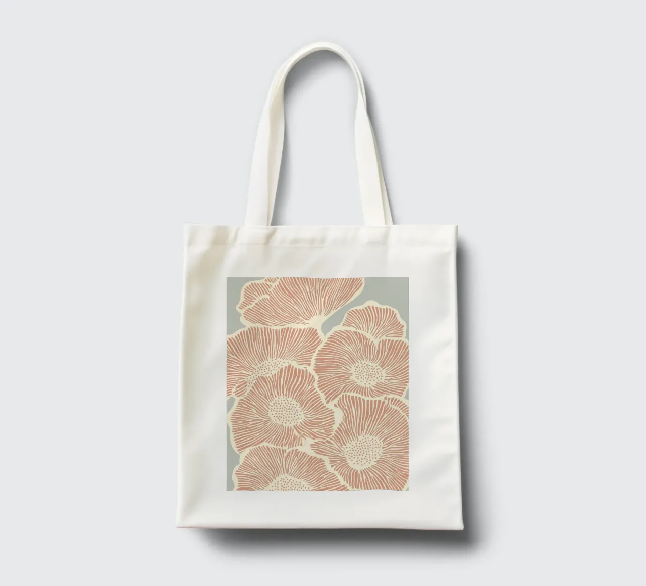 Fiori in linea borsa in juta da Carinaprint