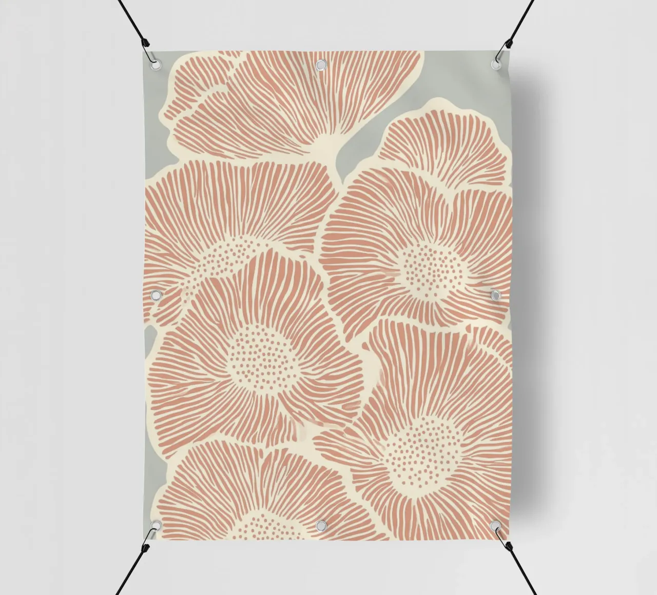 Fiori in linea telo in pvc da Carinaprint